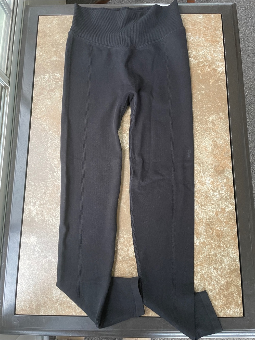 PINK Victoria's Secret Black Winter Seamless Classic Leggings Medium